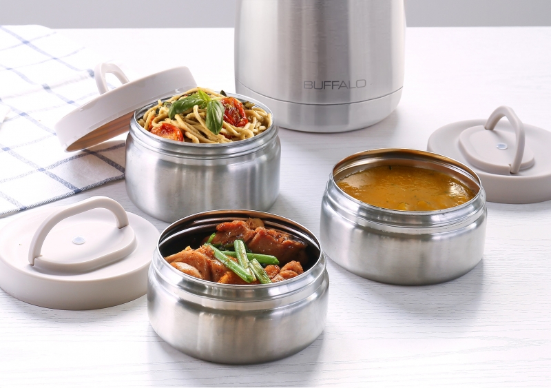 Buffalo 3 Layer Stainless Steel Vacuum Lunch Box