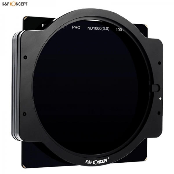 K&F Concept Square Filter ND1000 100 x 100mm 10 Stop Neutral Density with Filter Holder