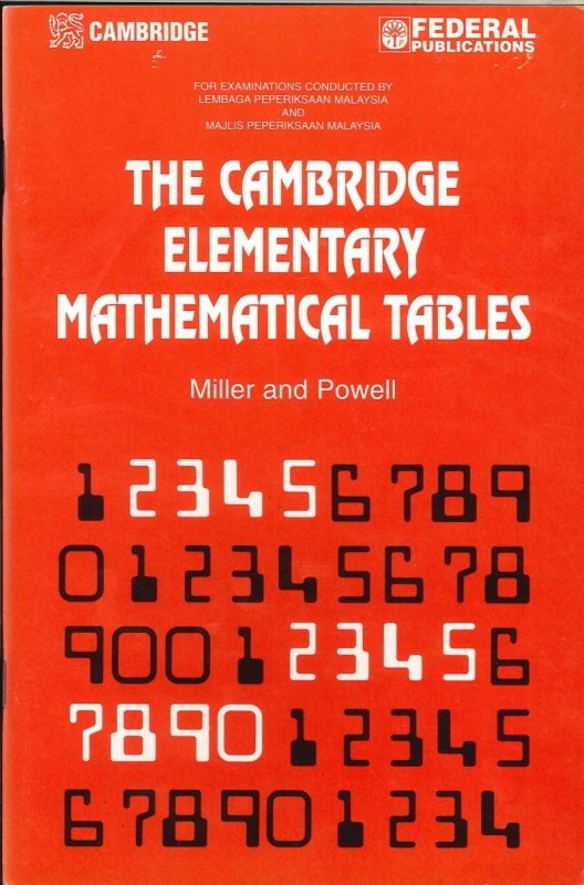 THE CAMBRIDGE ELEMENTARY MATHEMATICAL TABLES