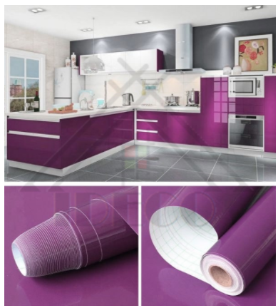 Purple Metallic IDECO DIY Cabinet Wallpaper (60cm x 5 meter)