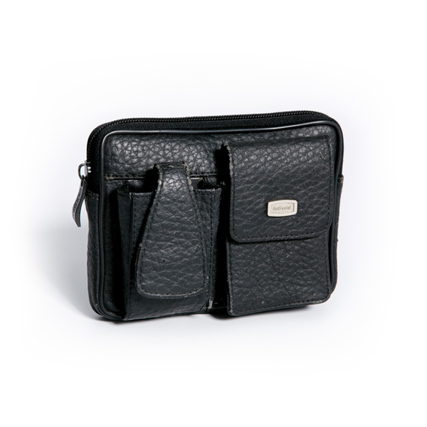 (WAIPU)WAIPU leather clutch bag purse can be belt belt (black) 484