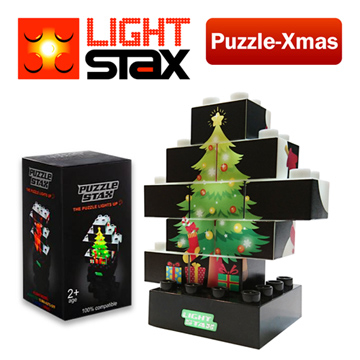 (LIGHT STAX)[US] JUNIOR LIGHT STAX Series / Puzzle-Xmas bright blocks. Puzzle LED blocks (large particles)
