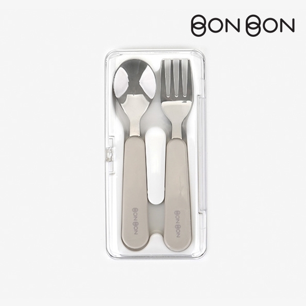 (Dailylike)[Korea Dailylike] BONBON Stainless Steel Tableware Set (Oat Grey)