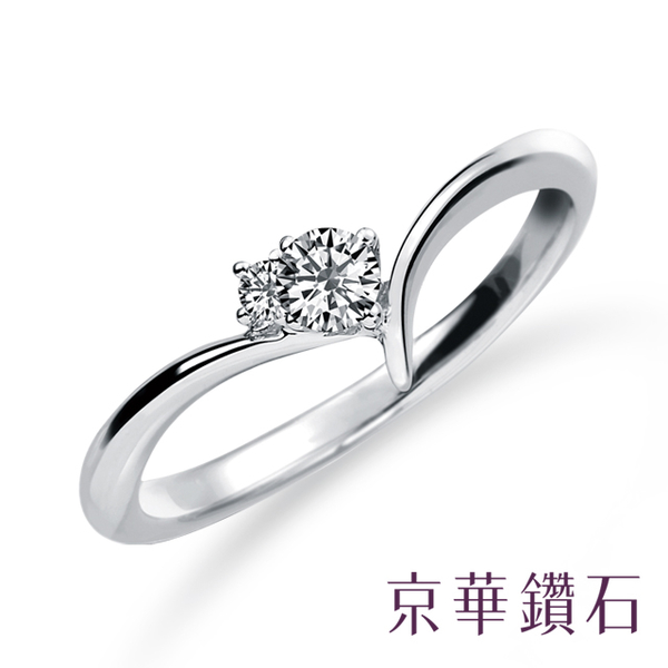 (emperor diamond)Jinghua Diamond-Diamond Ring 18K White Gold Diamond Total Weight 0.14 Carat "Love Star"