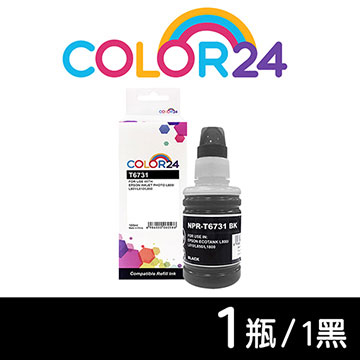 (Color24)[Color24] for EPSON T673100/100ml Black compatible ink supply / for L800/L1800/L805