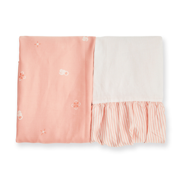 (麗嬰房)Les Enphants Collagen Tencel Bed Bag Bed Dress-Coral Powder