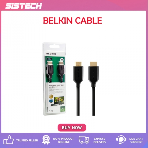 Belkin CABLE,HDMI,M/M,1M,HIGH SPEED W/ETHERNET