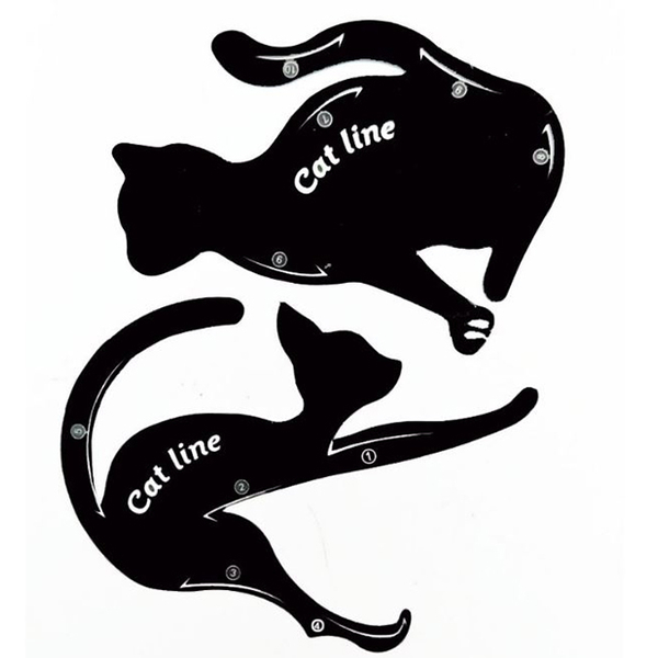 Cute cat styling eyeliner auxiliary card