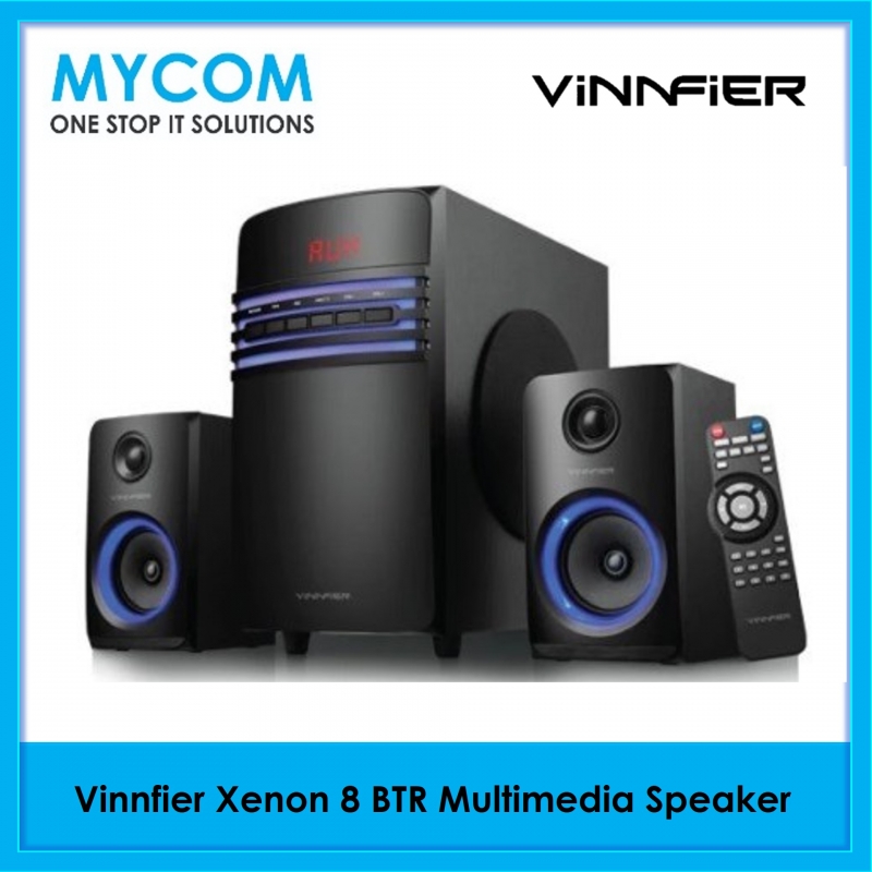 VINNFIER Xenon 8 BTR 2.1 Speaker With Built In Bluetooth, FM Radio, USB And SD Card Slot