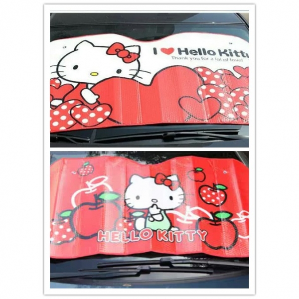 Hello Kitty Cartoon Cute Car Front Window Sun Shade Block Sunshade
