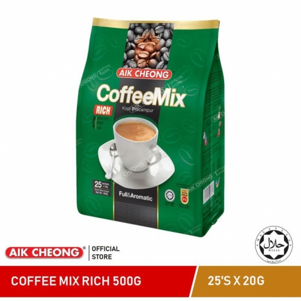AIK CHEONG Coffee Mix 3in1 500g (20g x 25 sachets) - Rich