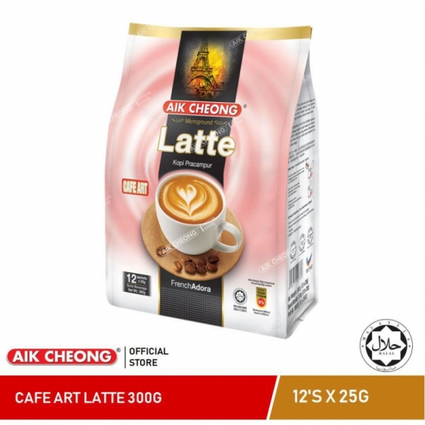 AIK CHEONG Cafe Art 3in1 300g (25g x 12 sachets) - Latte