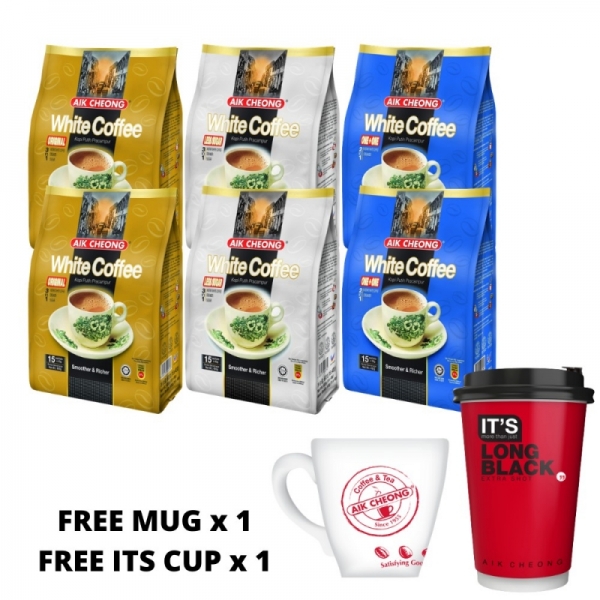 Bundle Of 6 Aik Cheong White Coffee Free Mug And It S Cup Coffee