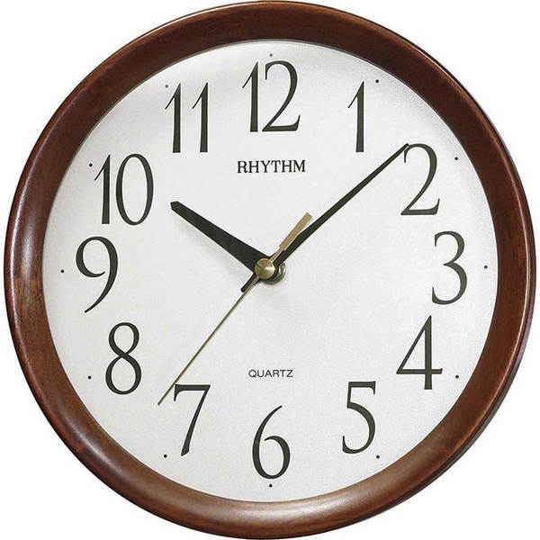 (RHYTHM CLOCKS)Japan Lisheng ClockSimple and classic style, solid wood ultraquiet wall clock