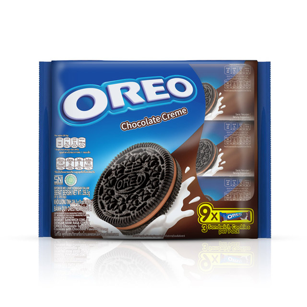 OREO奧利奧巧克力口味夾心餅乾隨手包(28.5gX9包)