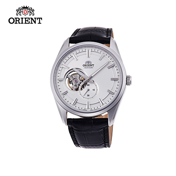(ORIENT)ORIENT Oriental watch SEMI-SKELETON series sapphire hollow mechanical watch belt section white -40.8mm RA-AR0004S