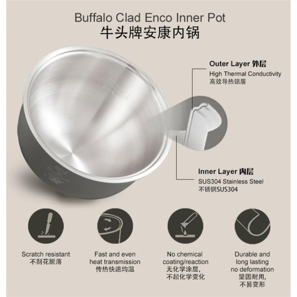 Buffalo Enco Rice Cooker (1.0L)