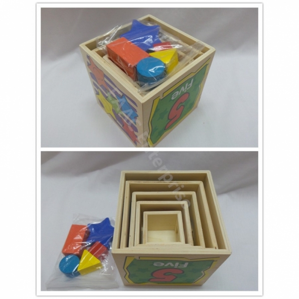 Kids Educational Wooden Wisdom Learning Shape of Box