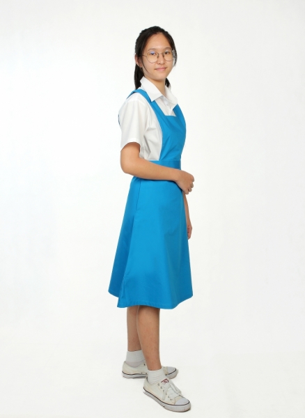 V3 Premium School Uniforms_Secondary Girls Pinafore_BLUE