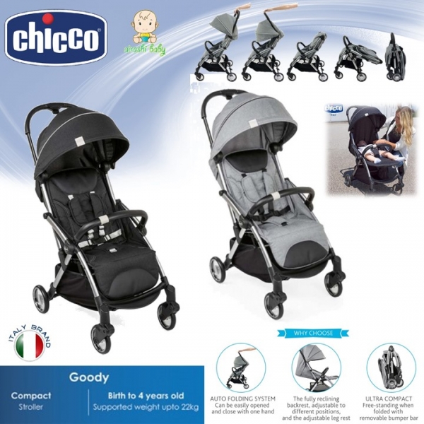 chicco goody auto folding compact stroller