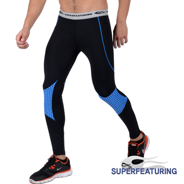 (SUPERFEATURING)[SUPERFEATURING] professional sports compression running tights iron Hicolor bright blue