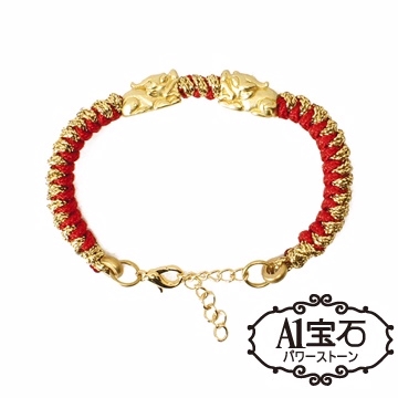 (A1stone)[A1] Gem bite ten fiscal double brave Lucky Bracelet - double suction gold, Lucky Lucky (teacher recommended opening blessing)