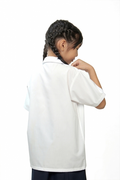 V3 Premium School Uniforms_Primary Girls Short Sleeve Blouse_SUPER WHITE