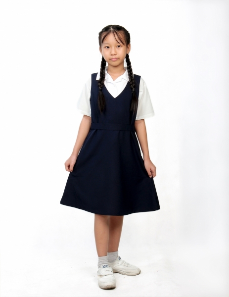 V3 Premium School Uniforms_Primary Girls Short Sleeve Blouse_SUPER WHITE