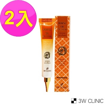 [Korea 3W CLINIC] Horse Oil Anti-aging Miracle Anti-Wrinkle Eye Cream 40mlx2 included