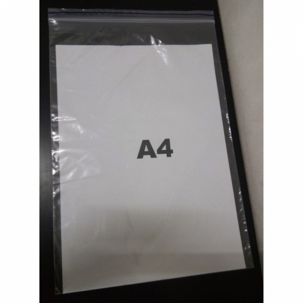 A4 Size Clear PE 05 (0.05mm) Zipper Plastic Bag Holder Mate - 20pcs / Pembungkus Zip Jenis Nipis / Japanese Standard