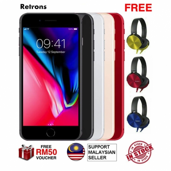 [MYSET + FREE SONY EXTRA BASS HEADSET] Original Premium Malaysia Set iPhone 8 64GB 256GB Fon Murah iPhone 8 iFone