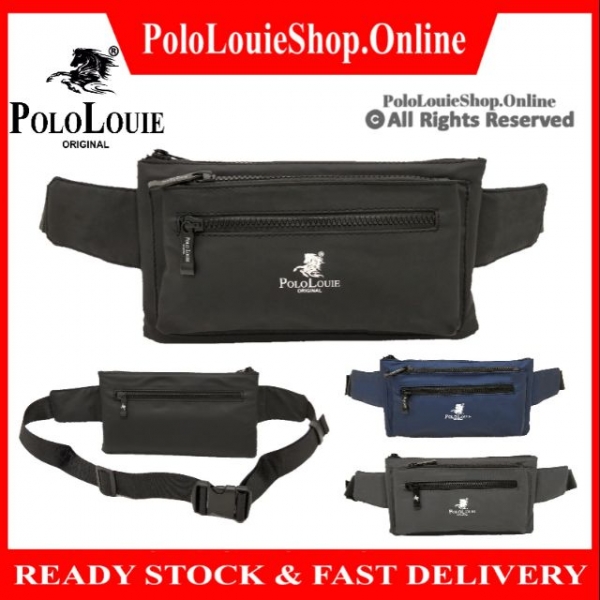 [READY STOCK] 🔥Original Polo Louie Men Fashion Waist Pouch WATERPROOF Crossbody Bag Sling Shoulder Bag