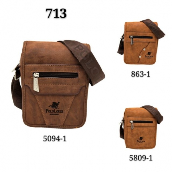 [Top Quality] Original Polo Louie Men Classy Leather Small Messenger Bag Trending Travel Sling Bag Crossbody Bag