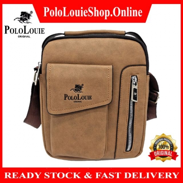 Ready StockHigh Quality Polo Louie Premium Leather Messenger Men Shoulder Sling Bag Fashion Handcarry Bag Smart