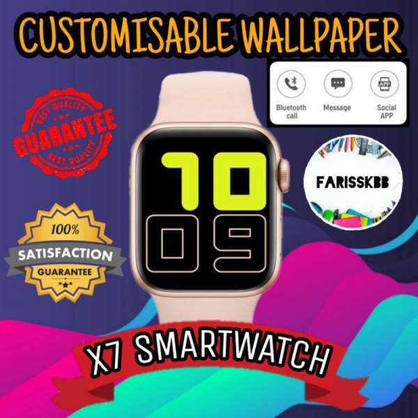 Ready stock X7 smart watch Custom wallpaper Bluetooth call Full screen touch smartwatch Heart Rate Monitor Watches