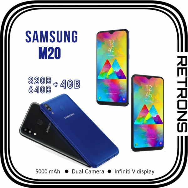 [CNY 2021] Original Samsung M20 M205 32GB | 64GB + 4GB RAM 4G LTE Dual Sim Android 9.0 Pie [Refurbished Like New]
