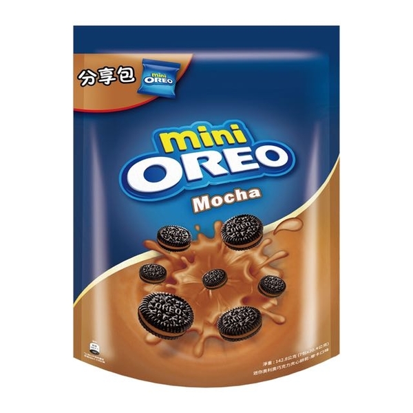 OREO迷你奧利奧巧克力夾心餅乾-摩卡口味(20.4gx7包)