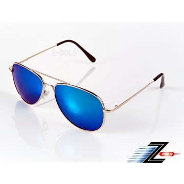 (Z-POLS)[Aspect Z-POLS children's popular models] replica fashion design top anti-UV400 explosion-proof PC metal sunglasses (blue models)