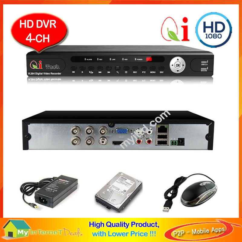 CCTV 4-Channels 5-in-1 Hybrid DVR Network Recorder Support AHD / TVi / CVi * Apps Store Support *