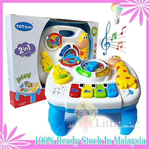 Musical Activity Learning Table Baby Toys Laugh & Fun Electronic Educational Toddler Toy