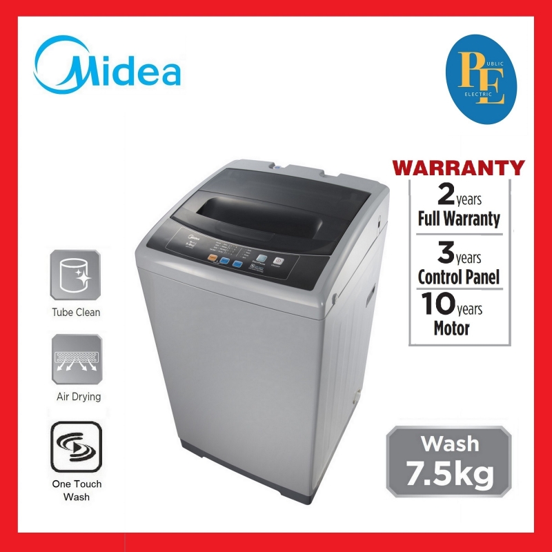 Midea 7.5kg One Touch Wash Fully Auto Washing Machine - MFW-752S