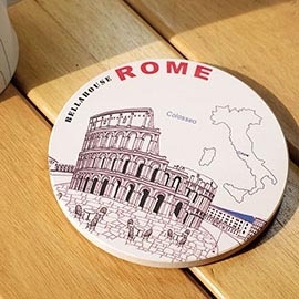 [TAITRA] <Bella House> Absorbing Coaster_Let\'s Travel (Colosseo)
