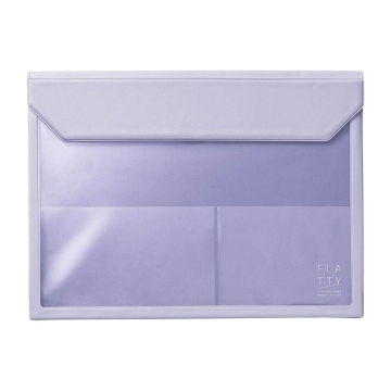(kingjim)[KING JIM] 5366 FLATTY Lavender Purple Multipurpose Storage Bag (A4)