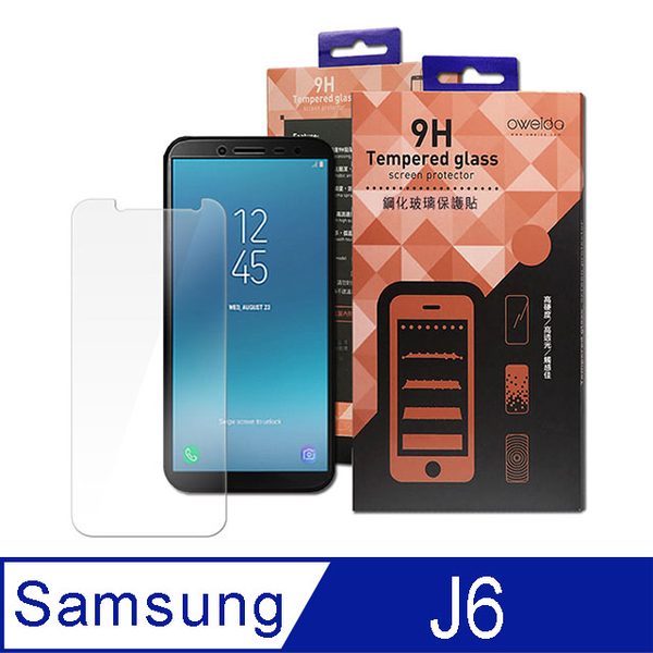 (Oweida)Oweida Samsung J6 Half Edition 9H Tempered Glass Sticker Protector