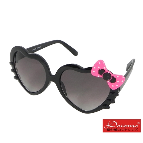 (docomo)[Docomo Girls’ Sunglasses] Love modeling frame design, cute bow shape, little girl’s favorite anti-UV400