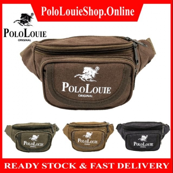 Ready Stock !!! Original Polo Louie Men Pouch Bag Sport Casual Waist Bag Crossbody Shoulder Bag