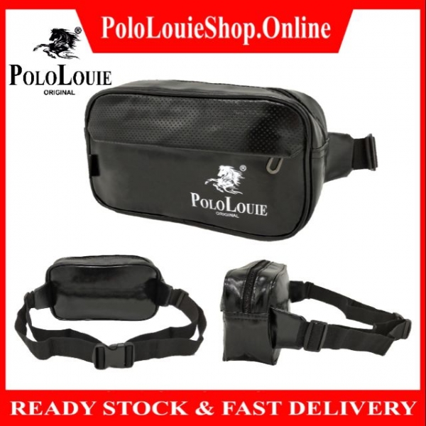 Original Polo Louie Leather Waist Pouch Bag Waterproof Travel Chest Pack Crossbody Bag