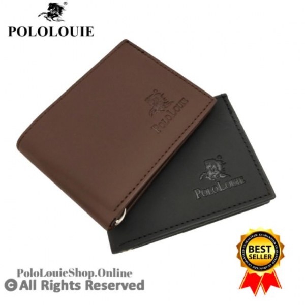 Premium Quality Original Polo Louie Men's Leather Money Clip Wallet Slim Dompet
