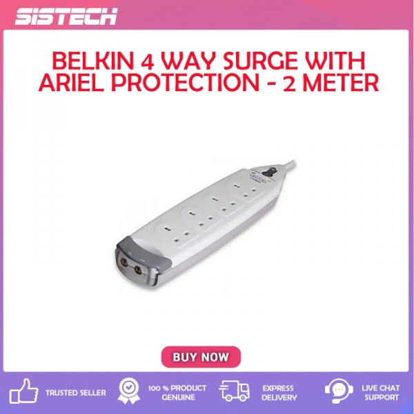 BELKIN 4 WAY SURGE WITH Ariel PROTECTION - 2 Meter - F9H402sa2M-MY