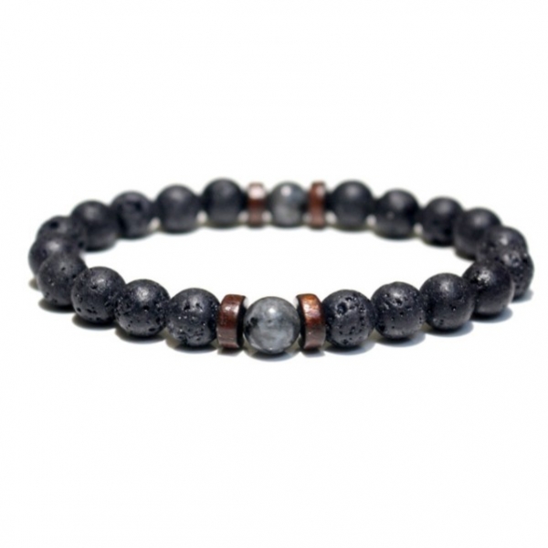 Original Lava Volcanic Rock Bracelet with Exclusive Stone & Wooden Stopper 8MM/10MM Local Seller